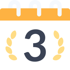 3 month trial calendar icon